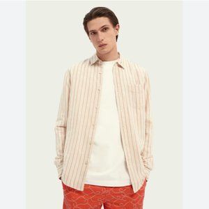 Scotch & Soda Striped Lightweight Button-Up